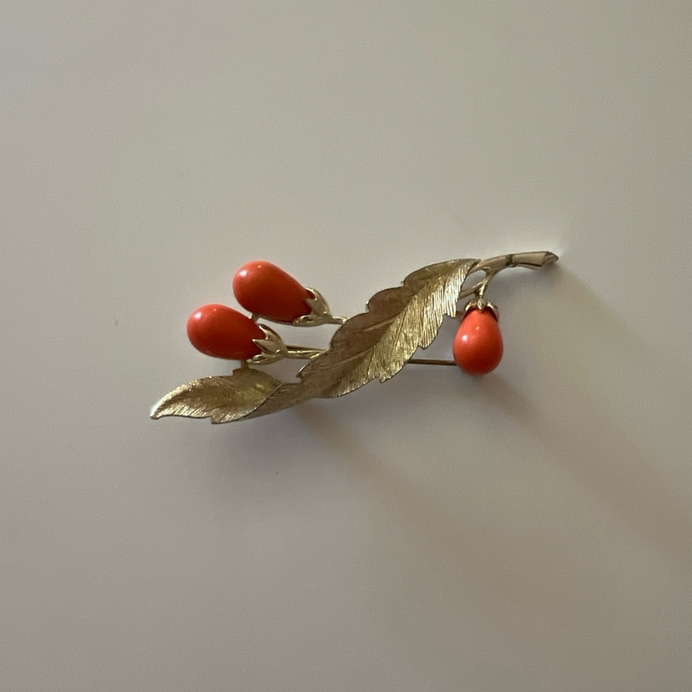 Vintage Sarah Coventry “Bittersweet Berries” Brooch From 1963